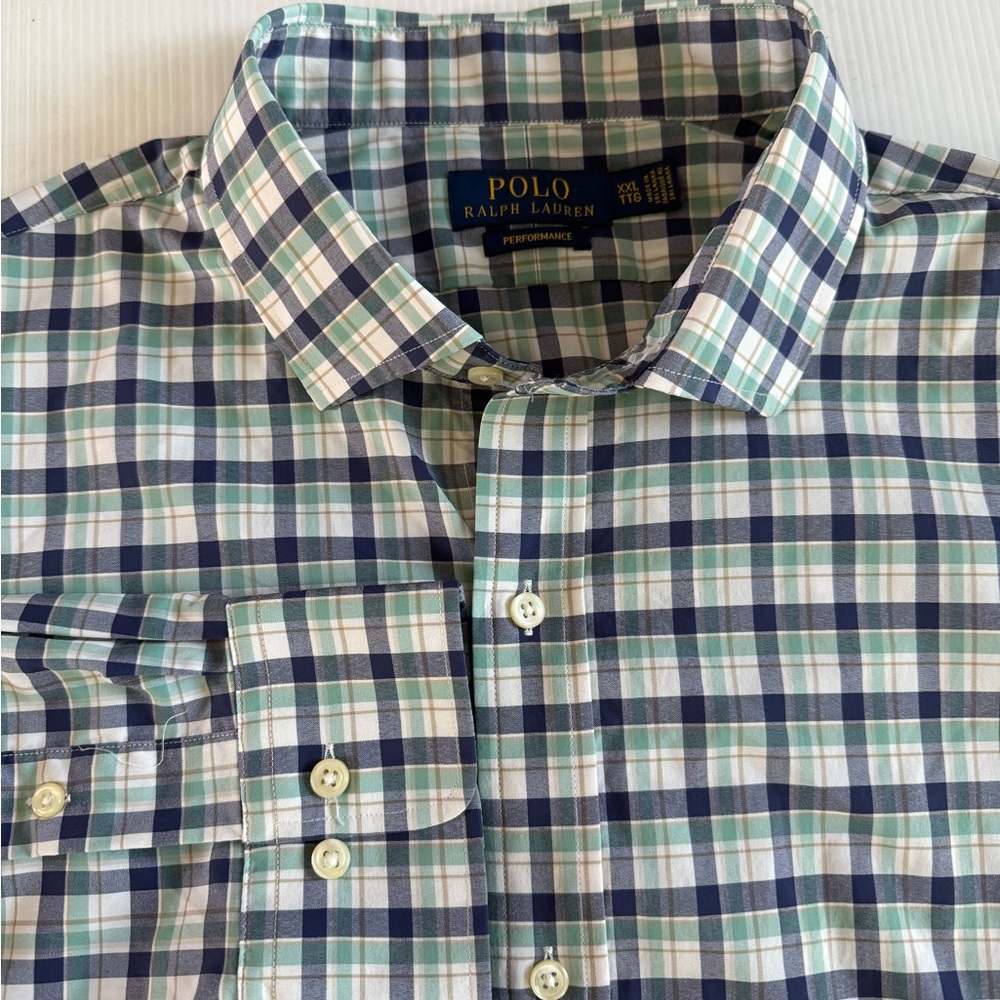 Polo Ralph Lauren Performance Shirt Men's XXL Classic Fit Plaid‎